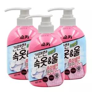 소키 무궁화 속옷앤울 중성세제 500mlx3개 손빨래세탁비누 제 손세탁 홈드라이크리닝 액체세제 속옷세