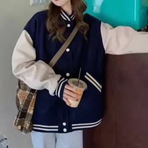 겨울 여성 기모 캐주얼 포켓 포인트 따뜻한 야구 점퍼