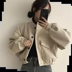 크롭자켓 여성 패션 모던한 가오리핏 크롭 코트