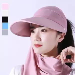 마스크 탈부착 가능 여름철 360도 햇빛 차단 썬캡