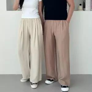 남녀공용 리넨 듀에라 투턱 와이드 팬츠 SD-250508