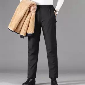 남자 방한템 심플 안감 전체 기모 정장 팬츠