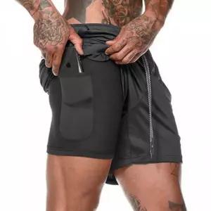 내부포켓 레깅스 레귤러핏 남성용 투인원 팬츠