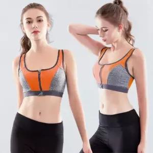 스포츠 투톤 지퍼 브라탑 헬스 러닝 운동용 탑 지퍼브라 헬스브라탑 운동브라 브라탑