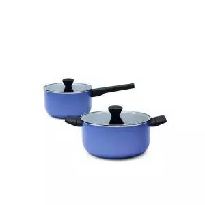 [너만아는잡화점]도루코 퓨어라이트 애쉬블루 IH 냄비 편수18cm + 양수24cm