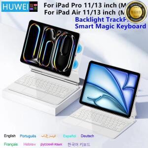 아이패드 프로 11 13 M5 2025용 백라이트 매직 키보드 케이스 에어 인치 M3 M2 M4 스마트 커버 폴리오