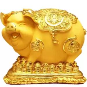 마랑 엽전복돼지 저금통 장 벨벳샌드골드 소형 모래색