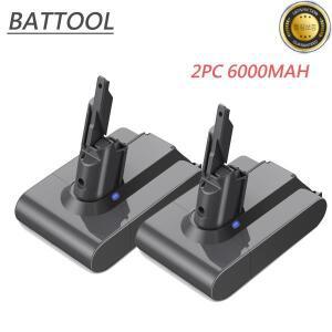 다이슨 호환 V7 배터리용 Battool 21.6V 6000mAh4000mAh 리튬 FLUFFY Animal Pro 225403 229687 도구 충전
