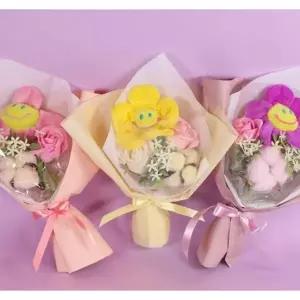 귀여운 스마일 인형 미니 꽃다발 3color [어린이집 유치원 졸업 스마일꽃 여자친구 작은 생일 선물] 102186