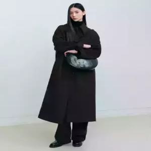 musinsastandardwoman 우먼즈 캐시미어 블렌드 발마칸 로브 코트 다크 브라운