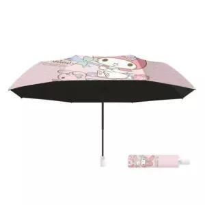 산리오 3단 자동우산 겸용 암막 양산 중학생 튼튼한 장마철 비오는날 초등생 사물함보관 휴대용 수동접이식