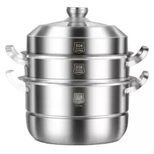 대형 4단 찜솥 316 스텐 찜기 두꺼운 인덕션 찜통 스테인레스 찜 바텀 냄비