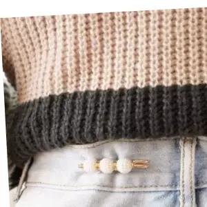 진주브로치 여성용 청바지 바지 치마 셀프 허리조절 핀 진주옷핀 클립