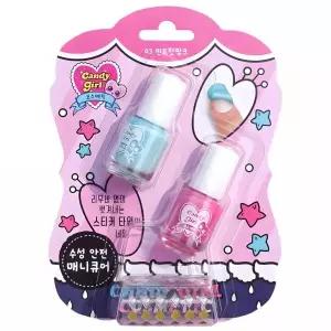 Candygirl 수성 안전 어린이 매니큐어, 03 민트핫핑크, 1개