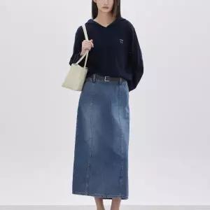 [롯데백화점]쥬크 A라인 데님 롱스커트 Z261PSD401