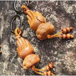 연꽃 기도손 소원성취 복숭아나무 합장 키링