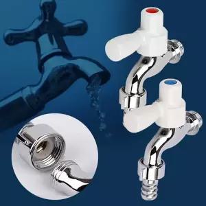 다용도 수도꼭지 스테인리스 원터치 냉수 가로형 수도꼭지 연결 세면대 싱크대 세탁실 주방 설비 수전 욕실