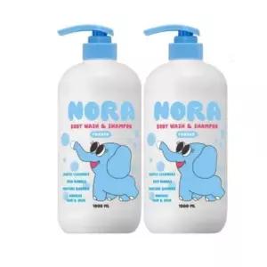 따블리에 노라 유아 바디워시 앤 샴푸 약산성 저자극 파우더향 2개 1L