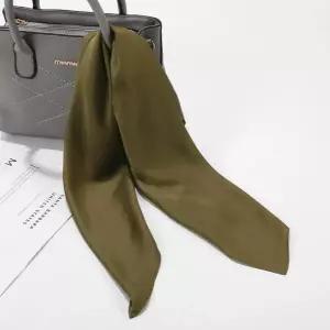 스카프 실크 데일리 솔리드 여성 스카프 사각 패션 가을 악세사리 목도리 머리 헤어 짧은 작은 쁘띠 겨울