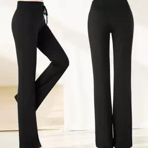 여성 와이드 바지 루즈핏 스트레칭 편안한 여성 부츠컷 팬츠 신축성 데일리 활동 필라테스 트레이닝 스포츠