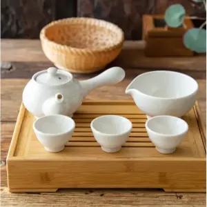 3인 도자기 찻잔세트 백자 다기 주전자 구성품