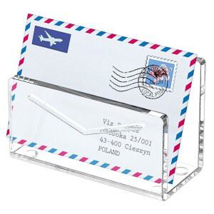 FUCDTEFC 아크릴 우편함 홀더, 투명 파일 편지 정리함, 책상용 수직 봉투 홈 오피스 학교용 경량 조리대 청구서 보관함