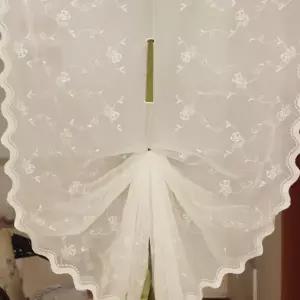 주름 커튼 꽃무늬 쉬폰 속커튼 레이스 커튼 가리개 반창 안방 가림막 부엌 작은 주방 레일 창문