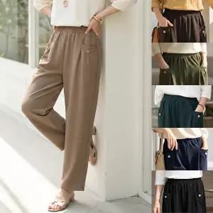 [엄마옷 로즈맘] 일준단추장식밴딩바지