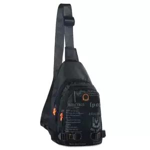 [콩심팥심]남성 슬링백 이어폰줄 해외 여행 가방 남자핸드폰가방