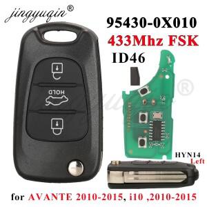 징유친 플립 HYN14 리모컨 자동차 키 i10 아반떼 2010 433Mhz FSK ID46 칩 95430-0X010 HM-T030