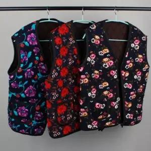 플라워패턴할머니 베이직 퀼팅 패딩베스트