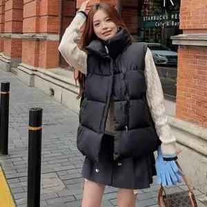 [셀러에이드]데일리 여성 겨울 패딩 조끼 루즈핏 여성 하이넥 패딩 베스트