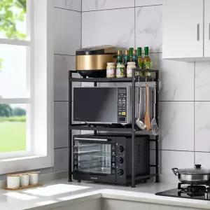 전자 레인지 선반 주방 거치대 밥솥 전자 레인지 수납 선반 오븐 조리대 싱크대 다용도 정리 진열 용품