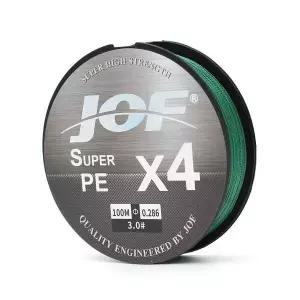 JOF 4합사라인 PE 낚싯줄 3호 100m 그린 바다낚싯줄