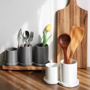 세라믹 수저 통 모던 북유럽풍 도자기 주방 수저 통 수저함 정리함 건조