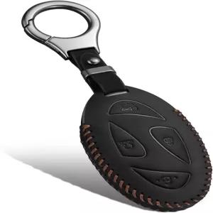 현대 키포브 커버와 호환되는 키체인 가죽 자동차 케이스 장착 2023년형 2024년형 오닉 6 그랜저 GN7 코나