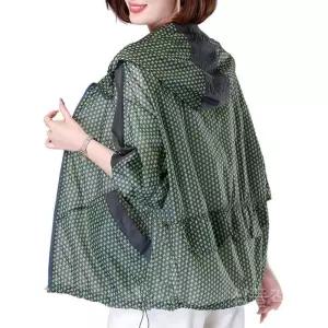 여성후드바람막이 바스락 시스루 얇은 그린 가을 빅사이즈 여성 아우터 간절기 바람막이