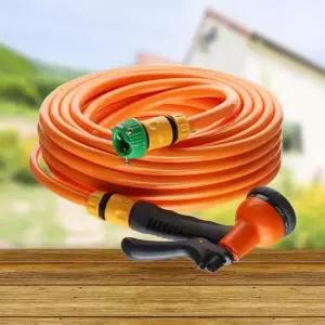 (무배)주황말랑호스세트 10M 호스 물호스 분사기
