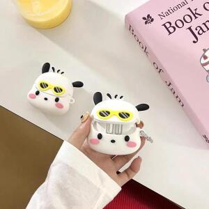 산리오 포차코 이어폰 케이스 커버 (삼성 갤럭시 버즈 3/3Pro/3Fe용) 실리콘 무선 이어폰 보호 케이스 (후