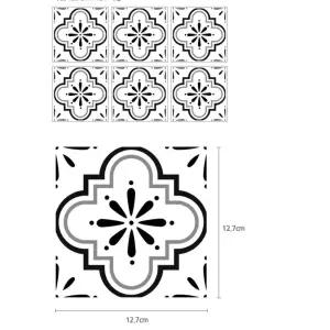욕실 욕조바닥 미끄럼방지 유럽풍 타일무늬 레트로패턴 논슬립 스티커 6p 노인