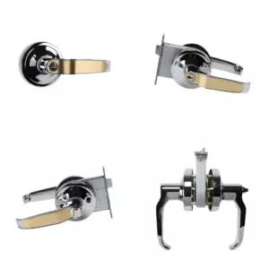 가정용 출입문 열쇠 잠금장치 고급 레버식 문 손잡이 현관 도어록 골드 예쁜