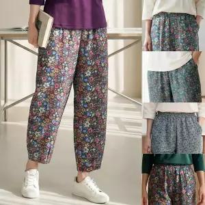 [엄마옷 로즈맘] 민강꽃나염밴딩바지