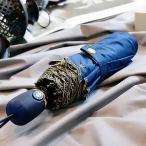 ( )양우산 고급형3단 여름 레이스우산 양산 암막 우산 3단우산 휴대용 네이비 자동