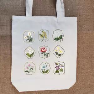 프랑스 자수 에코백 DIY 캔버스 만들기 키트집콕취미 숄더 가방만들기 패키지세트 핸드메이드 손바느질 용