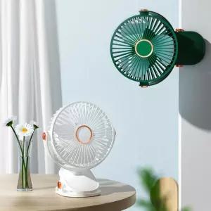 3in1 스탠드 벽걸이 클립형 미니 선풍기 무선 LED 무드등 소형 학생 학생용 책상 탁상용 캠핑용 집게