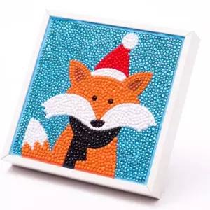 1215 보석십자수 사각액자 세트 눈꽃여우 제작 사각보석십자