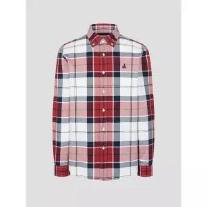 빈폴 남방 캐주얼 멀티 체크 셔츠 - 레드 (BC6264C156)