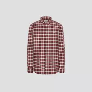 빈폴 남방 25FW [BC5X64C216] 브러쉬드 트윌 스몰 체크 셔츠 - 레드