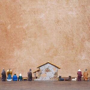 크리스마스 성탄 장면 12개 레진 피규어 세트 (축사 포함) 가정 테이블