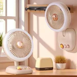 스탠드 벽걸이 접이식 선풍기 탁상용 캠핑용 휴대용 저소음 C타입 USB미니선풍기 소형 학생 학생용 책상